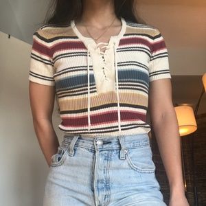 Billabong Striped Sweater Top